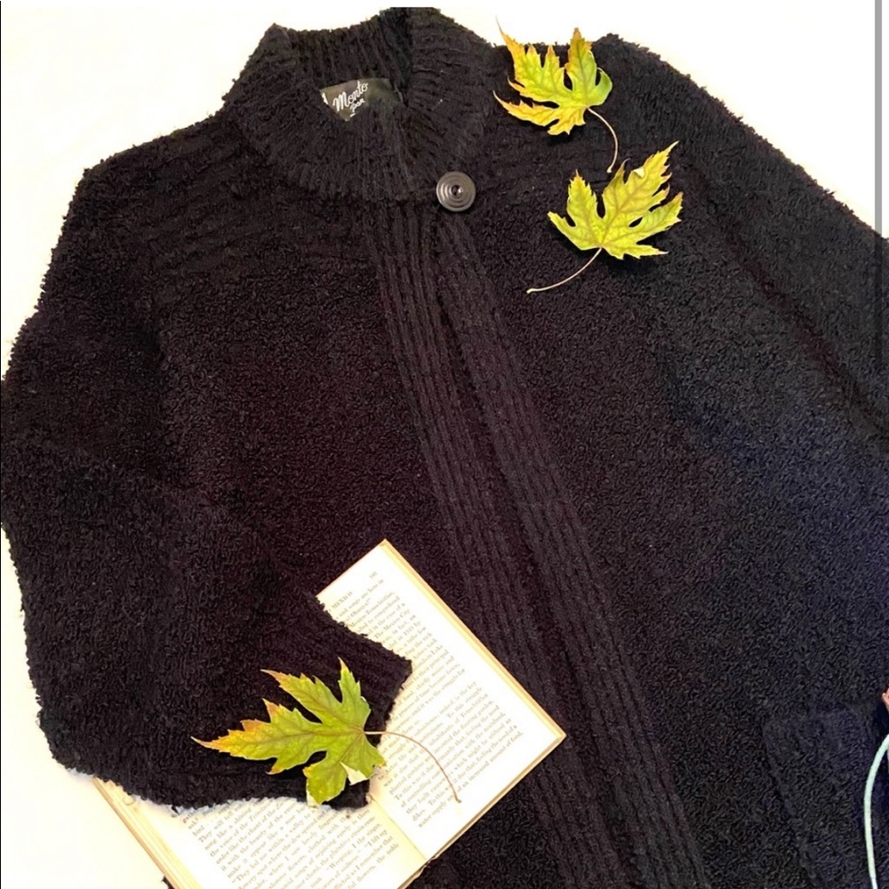 SOLD | Vintage | Long Oversized Bouche Knit Cardigan - Picture 3 of 16